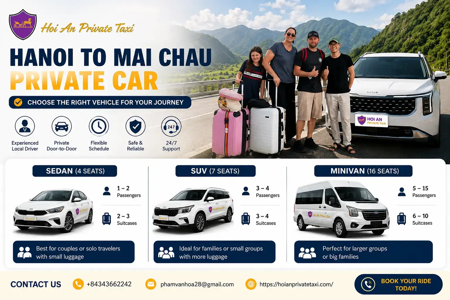 Hanoi to Mai Chau Private Car - Hoi An Private Taxi