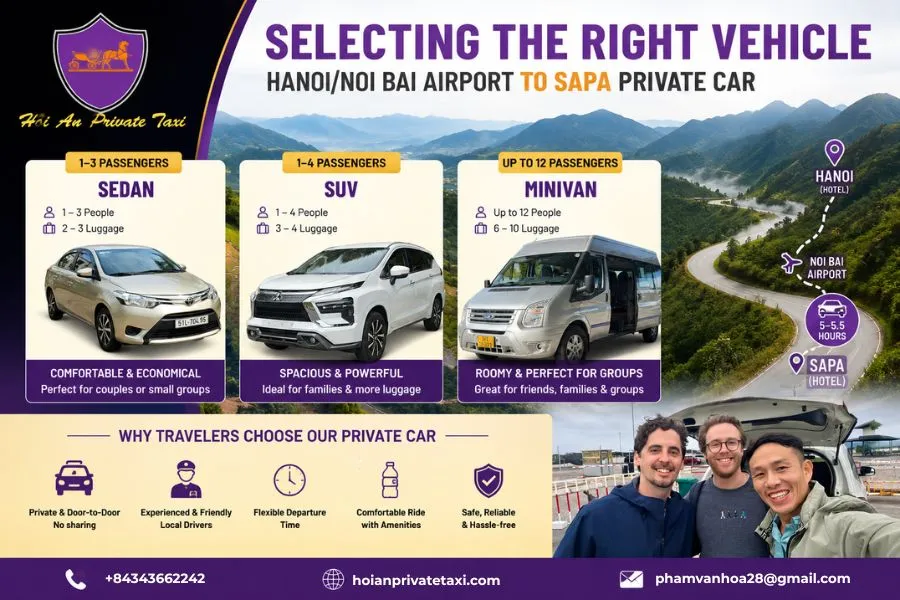 Hanoi to Sapa Private car - Hoi An Private Taxi