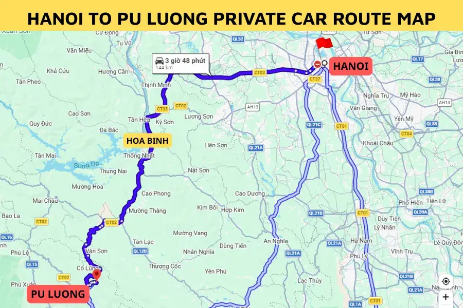 Hanoi to Pu Luong Private Car - Hoi An Private Taxi