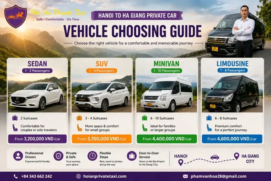 Hanoi To Ha Giang Private Car - Hoi An Private TaxiHanoi To Ha Giang Private Car Selection Guide